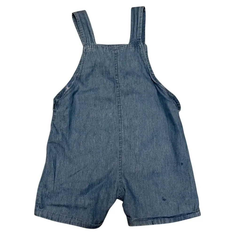 Disney Baby Mickey Mouse Pluto Embroidered Toddler Denim Overalls 24 Months